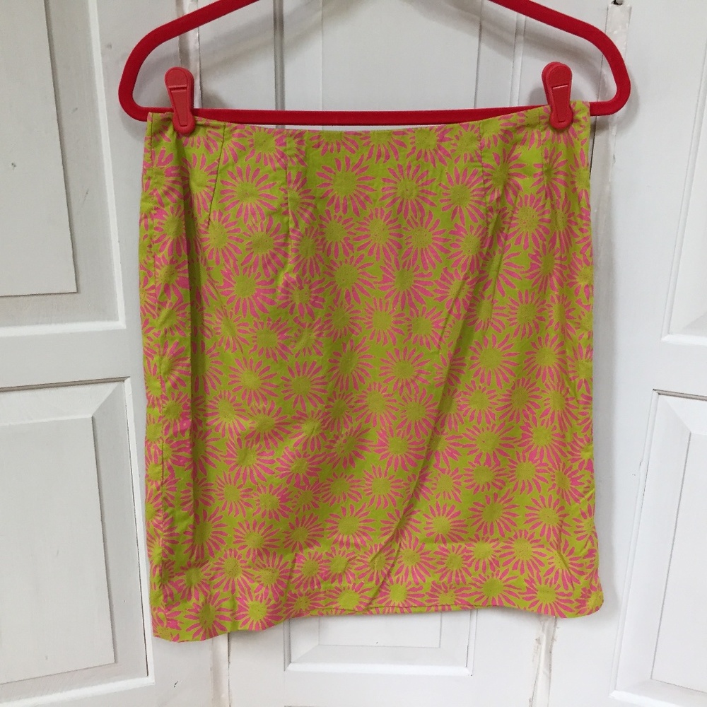 Putu by J. MacLear Bright Green & Pink Floral Skirt